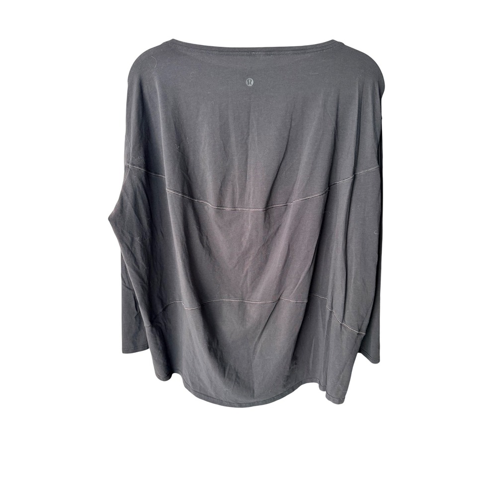 Lululemon Back In Action Long Sleeve Tee Black Size 12